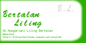 bertalan liling business card